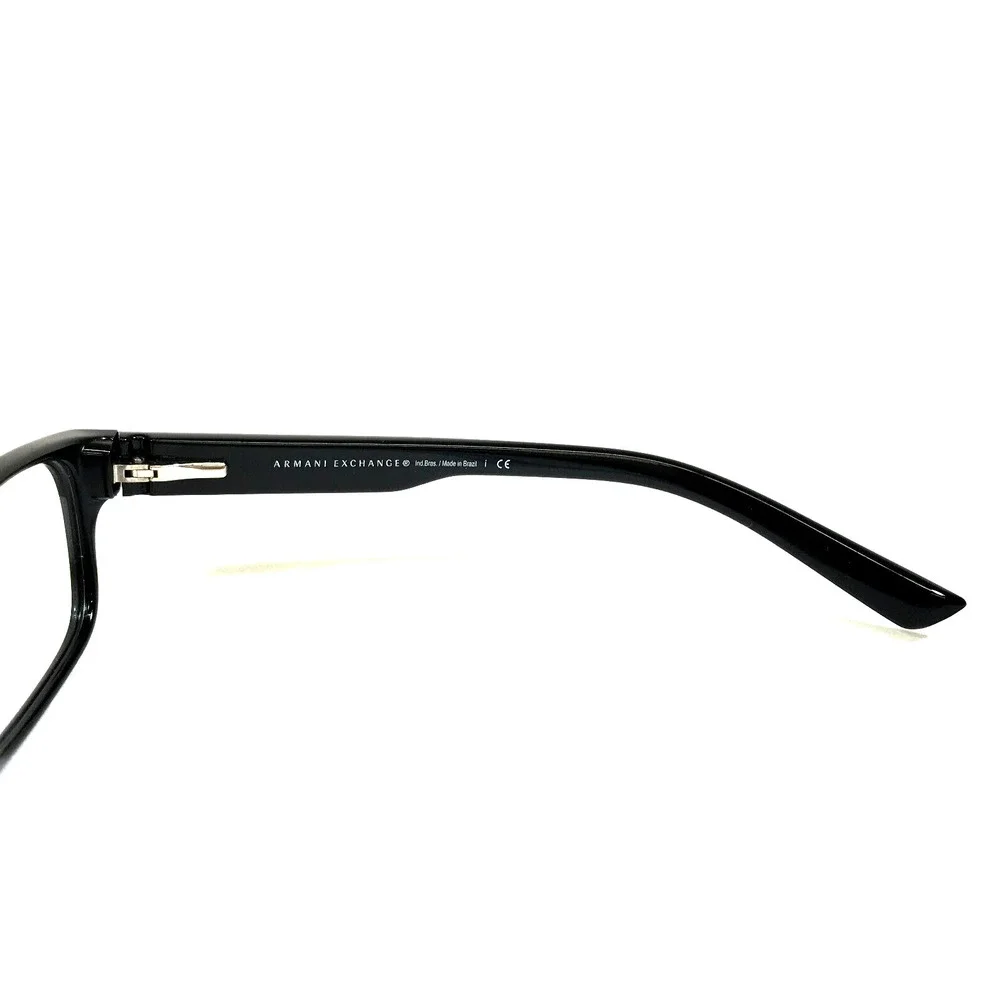 Armani Exchange Eyeglasses Frames AX3017 8004 Polished Black Rectangle 52-16-135 - Picture 8 of 12